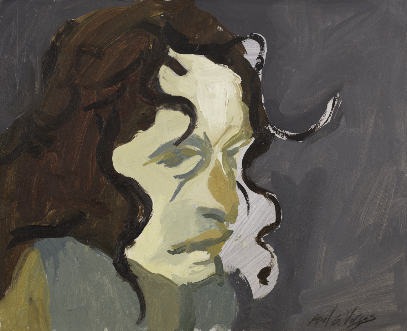 Retrato en verde - Impresión Fine Art Giclée